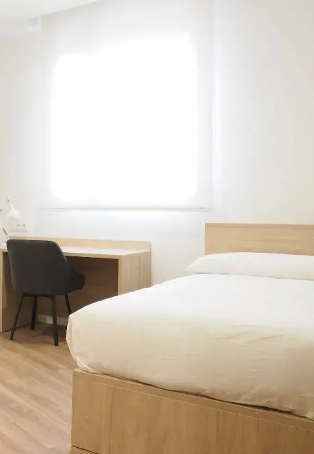 Habitación doble residencia estudiantes San Mamés