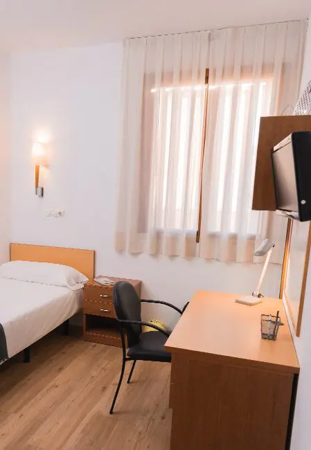 Habitación individual residencia universitaria Málaga