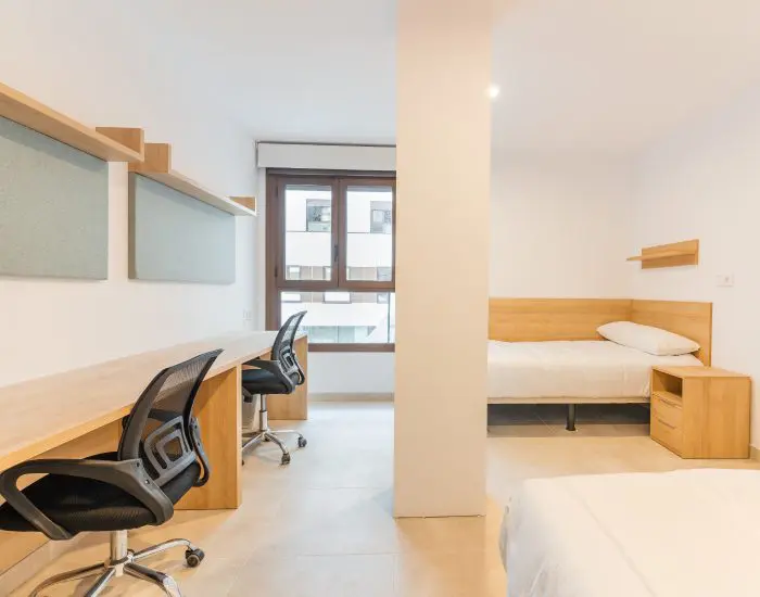 Visita las habitaciones de residencia en Valencia
