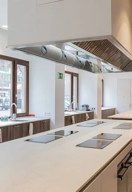 Cocinas comunes residencia universitaria Pamplona