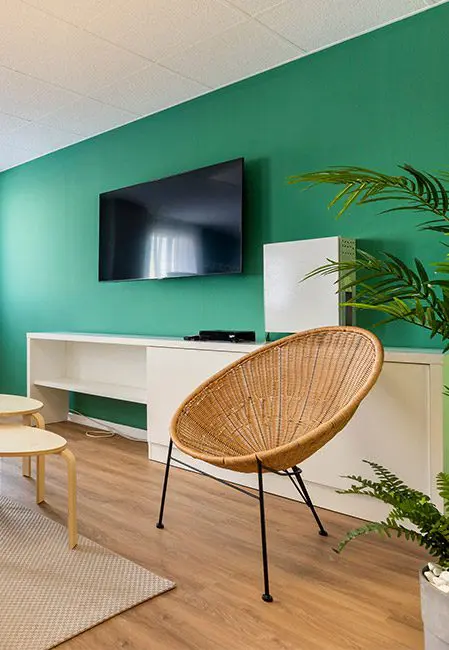 Sala de estar residencia universitaria Sevilla UPO