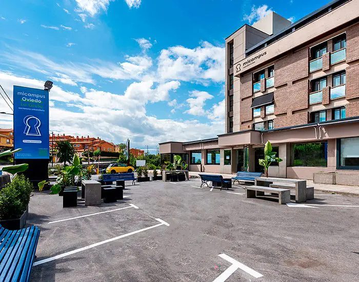 Zonas comunes de la residencia de Oviedo