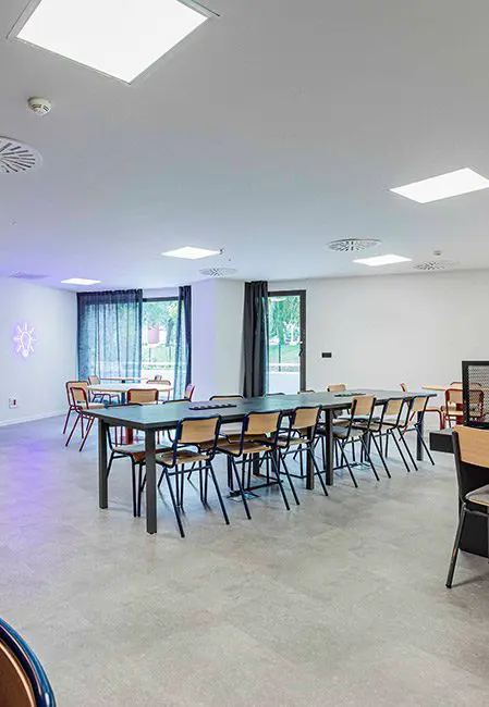 Sala de estudios residencia universitaria Santander