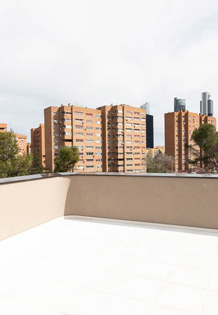 Terraza en residencia universitaria en Madrid