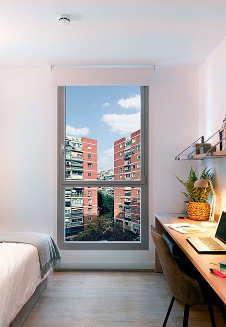 Habitación individual residencias de estudiantes en Barcelona